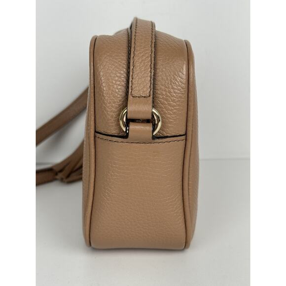 Gucci Soho Disco Small Leather Crossbody Bag Beige B-6 - Picture 3 of 16